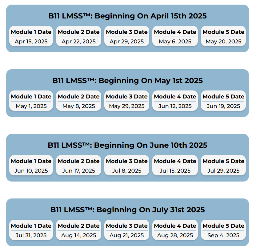 B11 LMSS new dates 2025