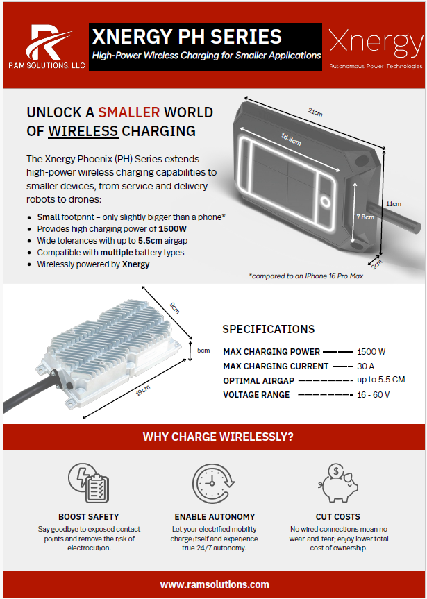 XNERGY PH SERIES - High-Powered Wireless Charging for Smaller Applications