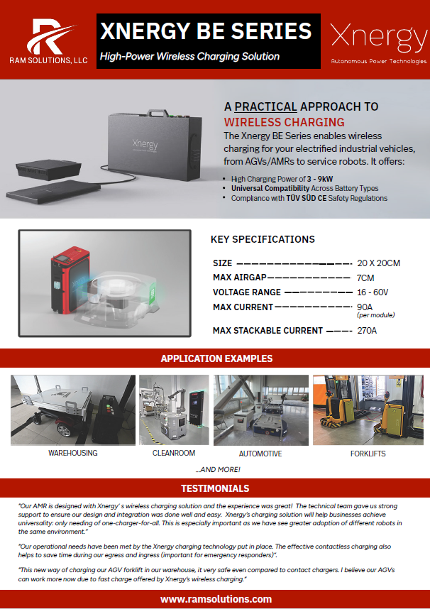 XNERGY BE SERIES - High-Power Wireless Charging Solution