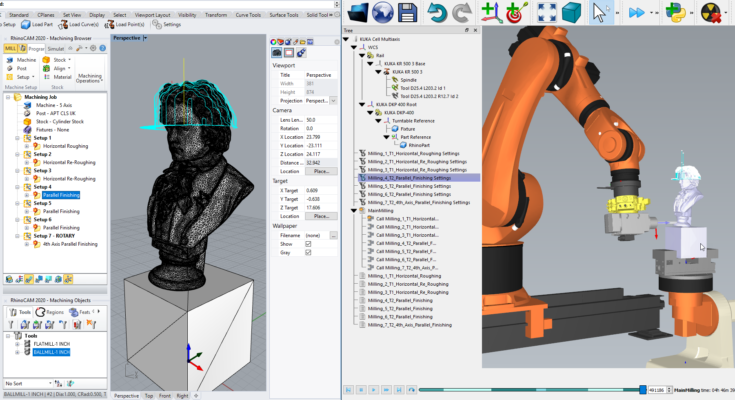 RoboDK Mecsoft 5 axis machining