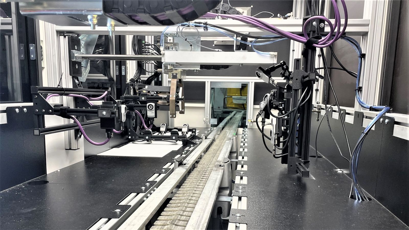 assembly line with inspection cameras