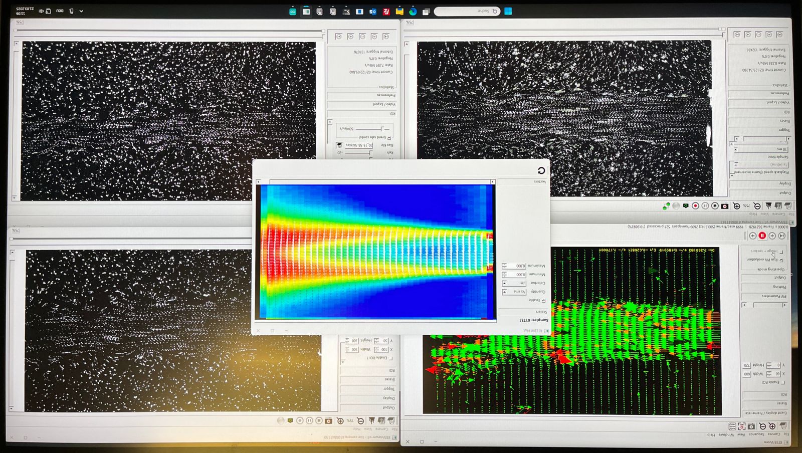 particles being analyzed by software in 3D