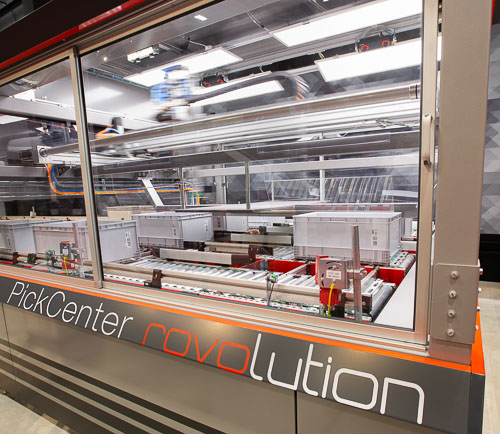 Robotic Pick Center Rovolution: Cell with two gantry robots for automated picking