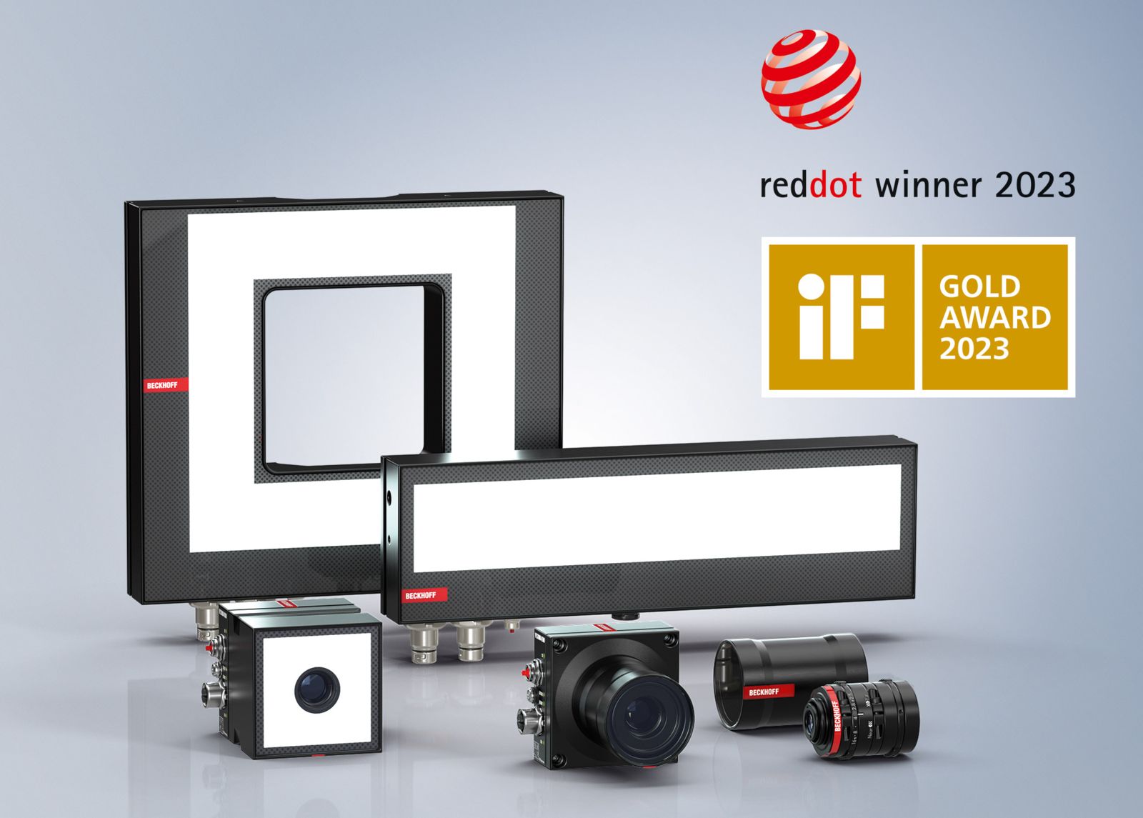 Beckhoff Vision hardware, including cameras, lenses and lighting