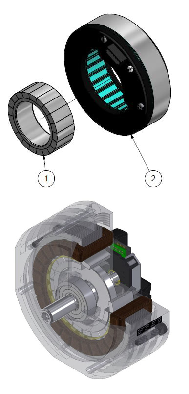 Diagram of BR Series High Torque, Multi-Pole Brushless Motors