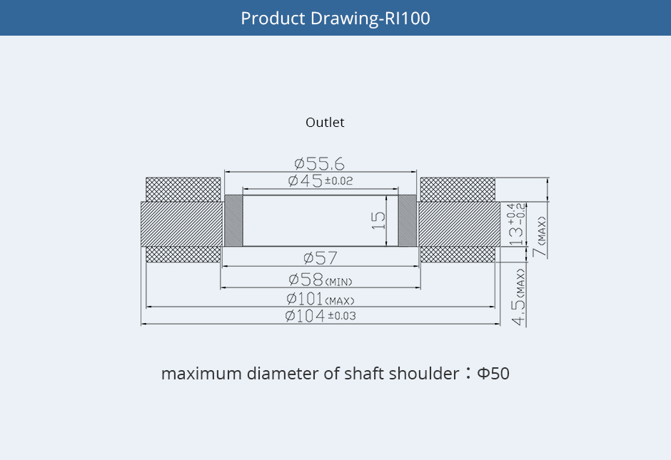 CubeMars RI100 Product Drawing