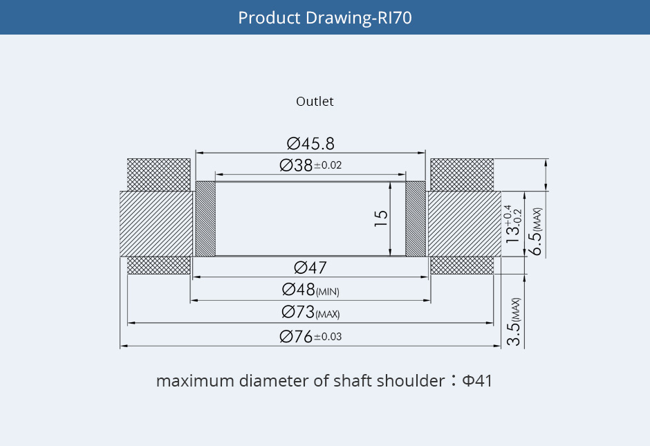 CubeMars-RI70-Frameless-Motor-Product-Drawing