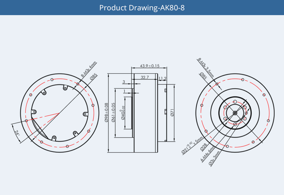 Product - Motor actuator with gearbox and driver inside