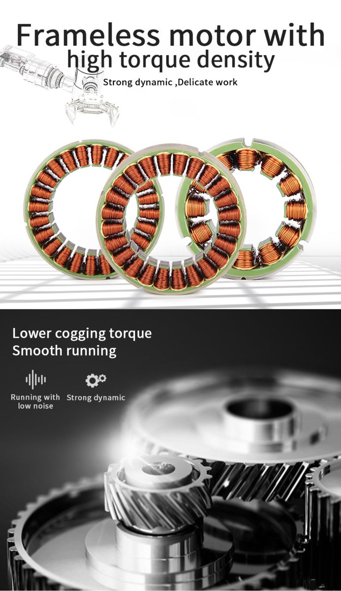 frameless motor with high torque density