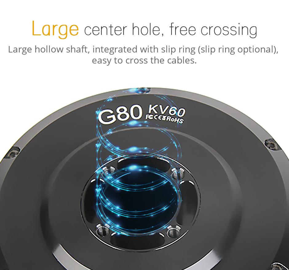 large center hole, free crossing