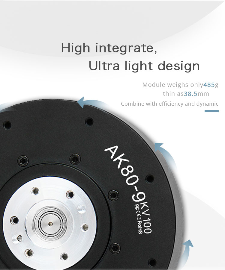 CubeMars Actuator AK80-9 Ultra Light Design