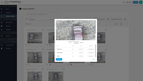 AI Edge Processor Searchable Images and Results