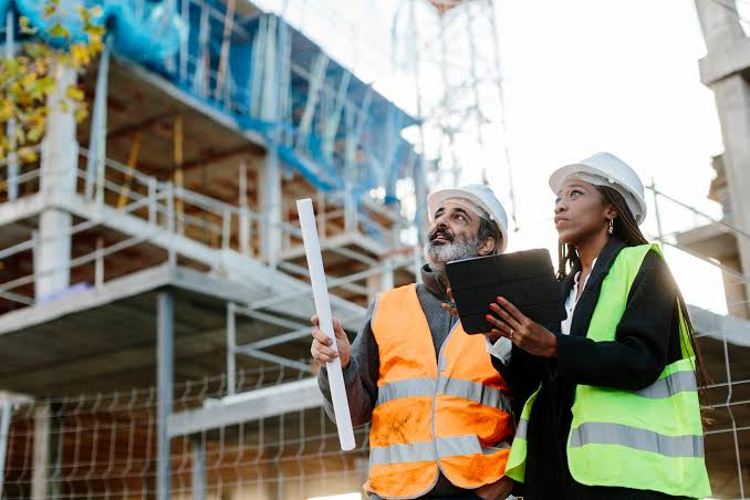 construction workers at a site