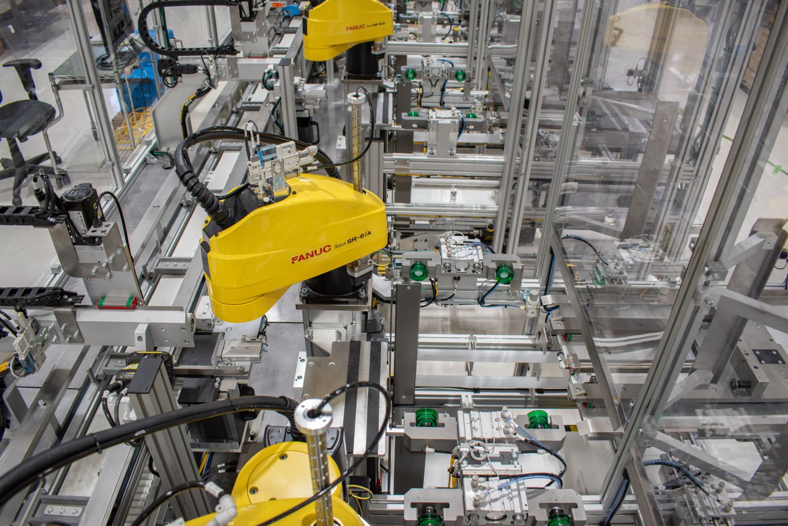 FANUC robots on an automated packaging line