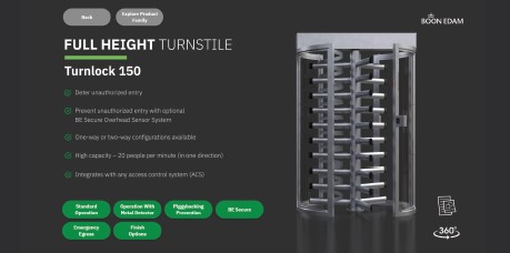 Full Height Turnstile - Turnlock 150