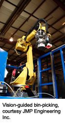 Vision-guided bin-picking, courtesy JMP Engineering Inc.