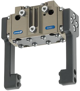 Robot gripper with two fingers from SCHUNK, perfect for loading and unloading, machine handling