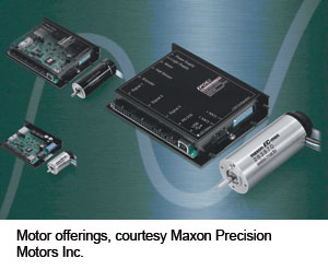 Motor offerings, courtesy Maxon Precision Motors Inc.