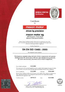 maxon medical Receives ISO 13485 Certification