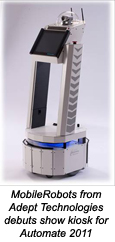 MobileRobots from Adept Technologies debuts show kiosk for Automate 2011