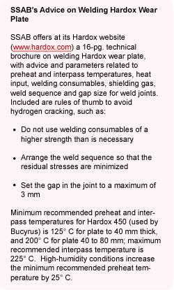 SSAB’s Advice on Welding Hardox Wear Plate