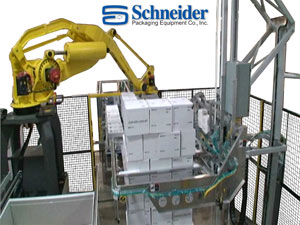 Schneider Packaging String Tie Palletizing Option Simplifies Lightweight Load Containment