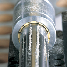 Plastic linear bearings replace PTFE-lined bearings in post-plating machine