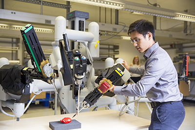 Researchers study advanced robotic surgical devices and machine learning to improve precision and dexterity, and automate routine surgical tasks so surgeons can focus on more complex procedures and treat more patients. (Courtesy of University of California San Diego)