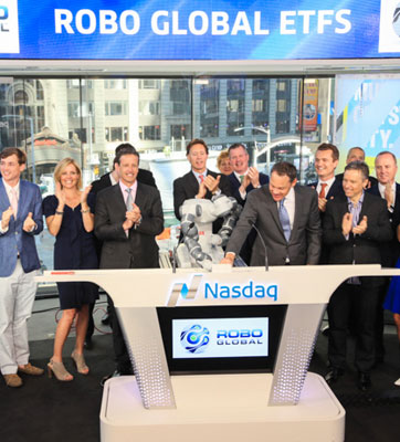 ABB's YuMi rings the NASDAQ opening bell