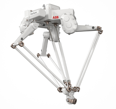 Faster, higher payload and more flexible delta robot, the new IRB 390 FlexPackerTM, to support customized packaging, vertical packing and high-speed, high-variation sorting and on demand order picking in logistics and e-commerce fulfillment centers.