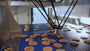 One of Honeytop Specialty Foods' most popular products, pancakes, was previously packed by hand, But now, the FlexPicker stacks the pancakes precisely and quickly.