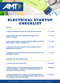 AMT Electrical Startup Checklist