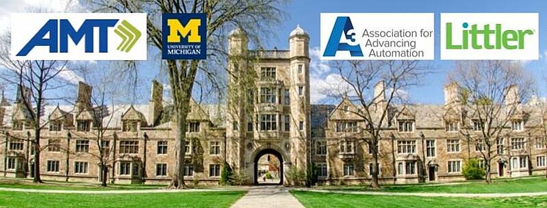 AMT University of Michigan A3 Littler logos on campus image