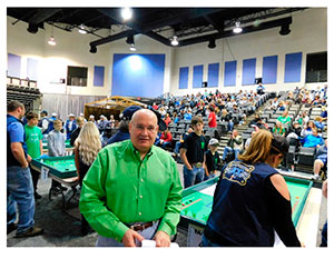 Mr. Toby Lepley, Superintendent of the Houston Rodeo and Livestock Show overseeing the playing fields.
