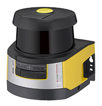The RSL 400 safety laser scanner combines safety with a detailed measurement value output for AGV navigation.
