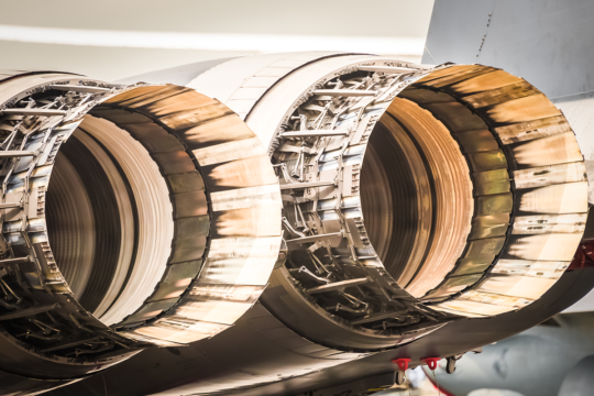 A picture of two jet engines, one of the many subjects of focus at the Georgia manufacturing summit 2018