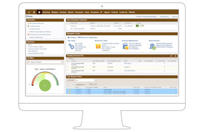An image of the NetSuite warehouse management dashboard interface.