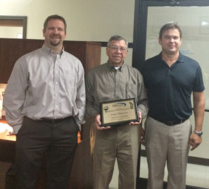 Left to Right (Andy Osterholzer – Flexible Automation, Ed Osterholzer – Flexible Automation, George Barbu – Epson Robots)