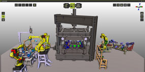 Digital factory simulation