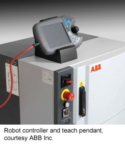 Robot controller and teach pendant, courtesy ABB Inc.