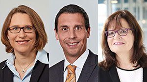 from left to right: Dr. Susanne Bieller, Dr. Christopher Mueller, Gudrun Litzenberger