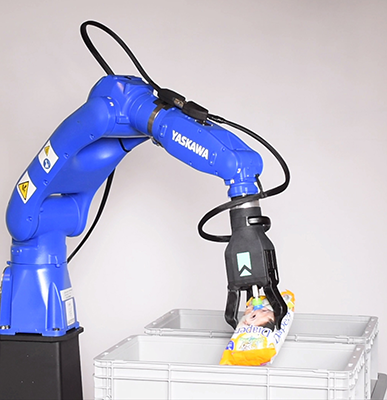 Robotic piece-picking system is able to grasp items it’s never seen before and share what it’s learned with other robots in the cloud. (Courtesy of RightHand Robotics, Inc.)