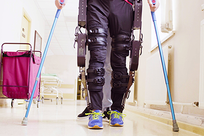 Walking with crutches