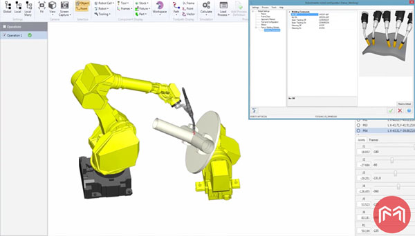 The rotary axis management tools enable the robot to perform simultaneous 7- and 8-axis motion for optimized reach.