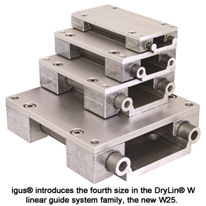 igus&reg; introduces the fourth size in the DryLin&reg; W linear guide system family, the new W25. 