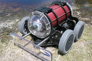 The HullBUG provides grooming of the biofilm that collects on the underwater portion of ships