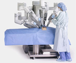 Operating table with patient-side cart 