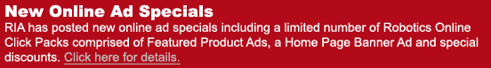 New Online Ad Specials